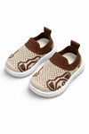 Beige Color Baby Soft Bottom Walking Sneakers Toddler Rubber Sole First Walkers Infant Shoes SH7178B