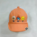 Children's Fashion White & Peach Color Cap CP5035D