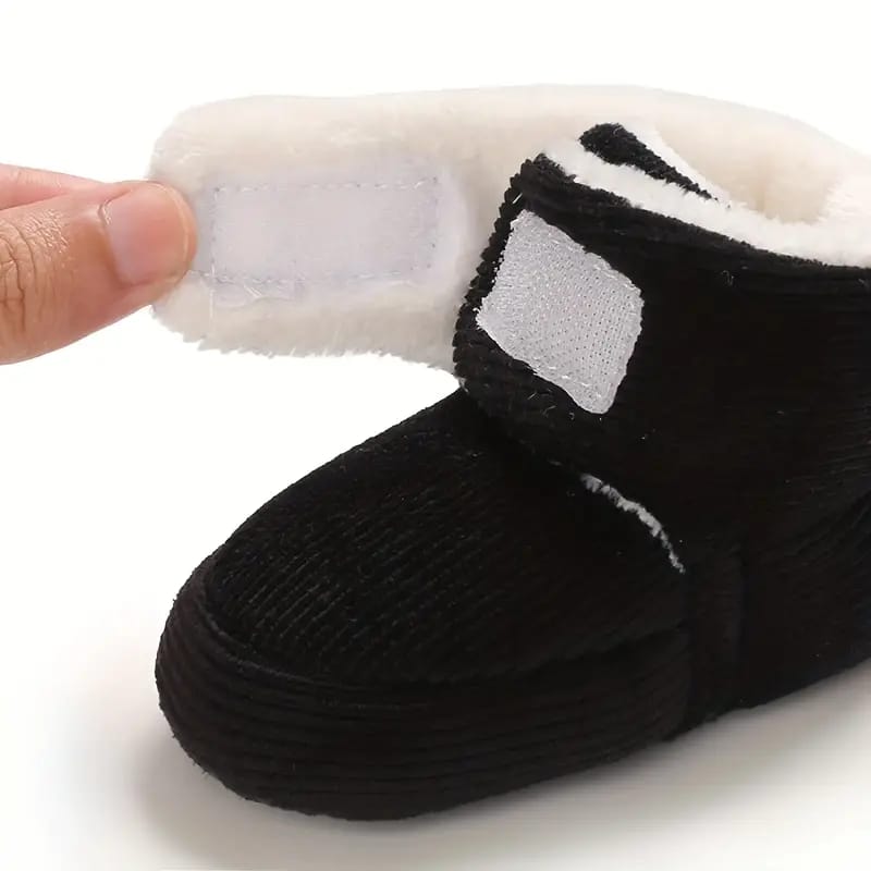 Black Baby Comfortable Corduroy Warm Shoes SH7131A