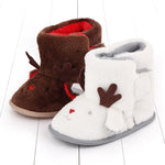 Brown Infant Fleece Warm Winter Shoes SH7128A