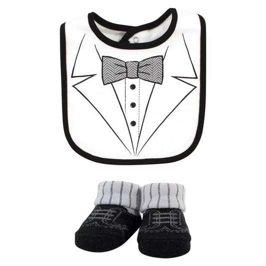 HB 5 Pieces Bibs & Socks Set, Handsome Little Man BB2024B