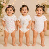 3pcs Adorable Baby Cotton Romper Set - Cute Animal Patterns & Stripes BS6431C