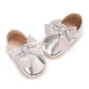 Silver Bow Soft Sole Booties BTS9115A