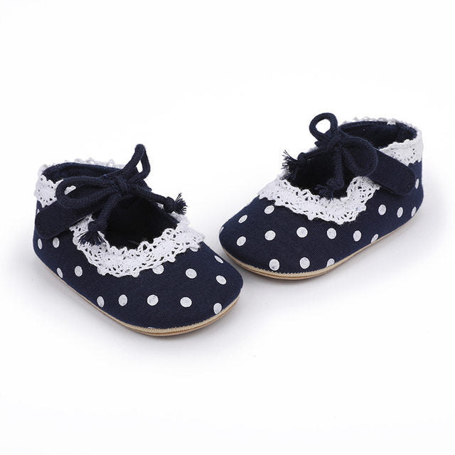 Navy Blue Princess Lovely Toddler Baby Girls Shoes SH7143B