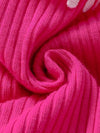 Summer Girls' Casual Dress with Ribbed Mesh Splicing, Comes with a Hair Accessory FD6110J