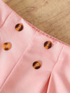 Girls' Elegant V-Neck Top + Drawstring Pants, Perfect for Outdoor FD6124H