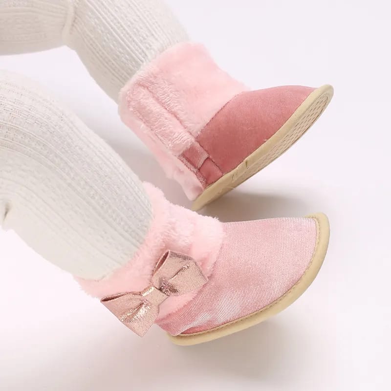 Pink Baby Girls High-top Warm Winter Shoes SH7126D