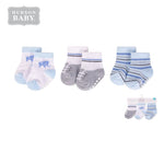 HB White & Sky-Blue Pack of 3 Socks SK3002 B