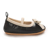 Black Bow Party Style Rubber Sole Girls Shoes SH7157B