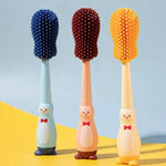 Brown Silicone Bottle Cleaning Brush, 4-in-1 Baby Bottles Cleaner Set - Bottle/Straw/Nipple/Neck Brushes BCP1048C