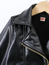 Short Faux Leather Jacket with a Lapel And Diagonal Zipper, Unlined HJ6209G