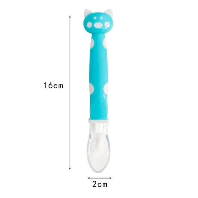 Green Color Babay Soft Silicone Spoon FS111D