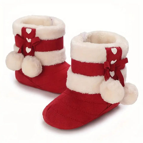 Red Cute Comfortable Baby Warm Shoes SH7132H