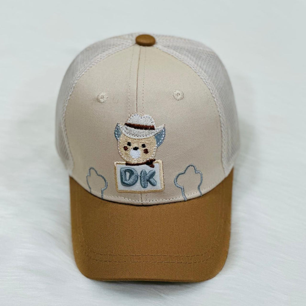 Cream & Blue Children Baseball Cap CP5057B