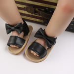 Black Color Fashion Cute Leather Bow Princess Sandals SDL7515C