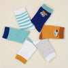 6 Pairs of Colorful Breathable and Comfortable Short Round Neck Socks for Boys and Girls Socks, Suitable for Four Seasons (0-6 Months) SK3024B