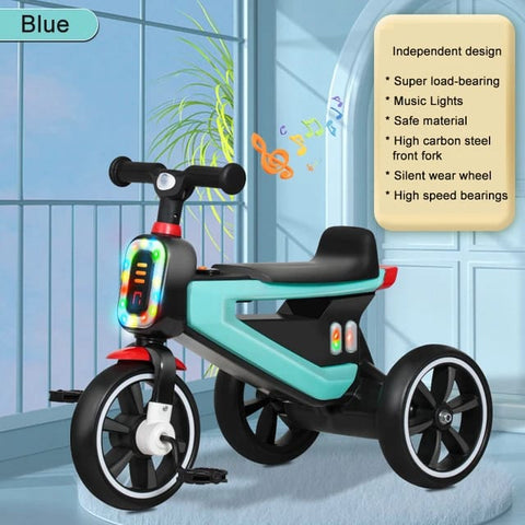 Best-selling Bue Children's Trolley with Music Lights 2-5 years Old Children's Tricycle BCP1057B