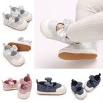 White Toddler Baby Girls Bowknot Princess Soft Sole Anti Slip Walking Booties BTS9106A