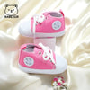 RABEISIR Adorable Bear Design Toddler Canvas Sneakers - Soft Sole, High-Top Ankle Shoes for Boys & Girls, Lightweight & Comfortable, All-Season Wear Booties BTS9122G