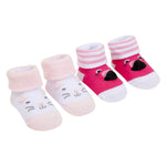 BF Pink & Shocking Pink Socks Pack of 2 SK3014E