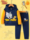 Tom and Jerry Design Baby Hoodie & Trouser Set - Soft Fleece Stuff, Machine Washable - Perfect for Winter, Perfect for Outdoor TS6419B