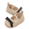 Apricot Bow Party Style Rubber Sole Girls Shoes SH7157A