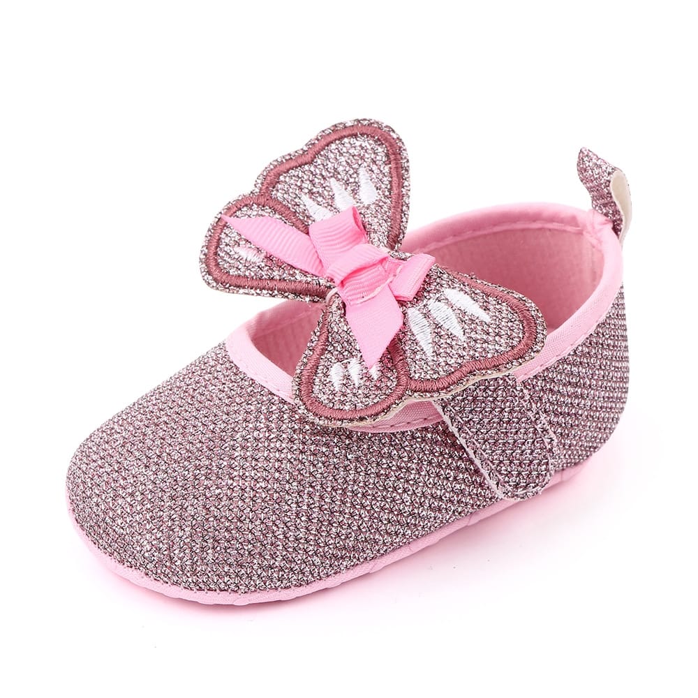 Pink Glitter Soft Sole Booties BTS9097B