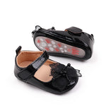 Black New Girls Shoes Spring Autumn Princess PU Leather Shoes Cute Bowknot Toddler Shoes SH7108B