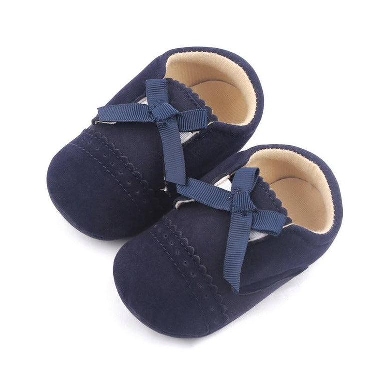 Blue Ribbon Tie Soft Sole Booties BTS9008A