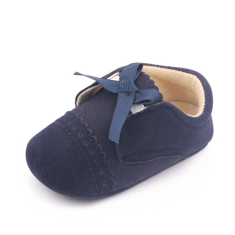 Blue Ribbon Tie Soft Sole Booties BTS9008A