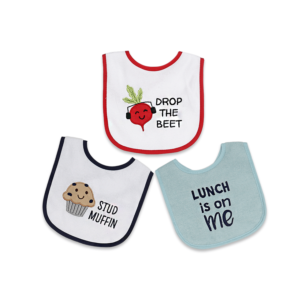 HB Drop the Beet Pack of 3 Towel Bibs BB2013G