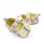 Yellow Check Soft Sole Booties BTS9004B