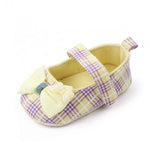 Yellow Check Soft Sole Booties BTS9004B