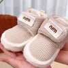 Pink Wool Booties, Ankle High Solid Color Warm Infant Walking Boots, Soft Comfortable Fabric Lined Indoor Outdoor Warm Shoes SH7170A