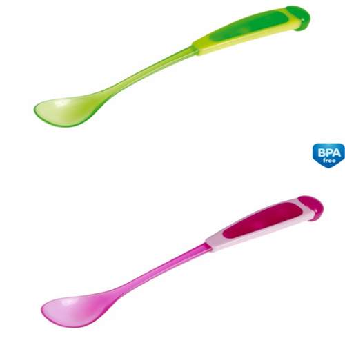 Pink Babies Spoon with Long Handle 4M+ BCP1005C