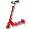 Red Adjustable 3 Wheel Foot Kick Scooter For Children Boys & Girls (3-8 Years) BCP1060D